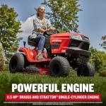 Craftsman 36" Gas Riding Lawn Mower with 11.5 HP* Briggs and Stratton Single-Cylinder Engine, Gas Lawn Tractor with 7-Speed Transmission, Red/Black