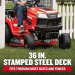 Craftsman 36" Gas Riding Lawn Mower with 11.5 HP* Briggs and Stratton Single-Cylinder Engine, Gas Lawn Tractor with 7-Speed Transmission, Red/Black