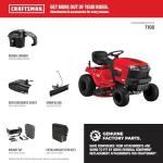 Craftsman 36" Gas Riding Lawn Mower with 11.5 HP* Briggs and Stratton Single-Cylinder Engine, Gas Lawn Tractor with 7-Speed Transmission, Red/Black