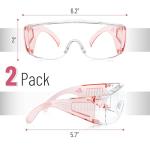 UNCO- Safety Glasses Over Eyeglasses, 2 Pack, Anti Fog Safety Goggles Over Glasses for Men and Women, Impact Resistant, UV Protective Eyewear for Chemistry Lab Work