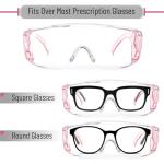 UNCO- Safety Glasses Over Eyeglasses, 2 Pack, Anti Fog Safety Goggles Over Glasses for Men and Women, Impact Resistant, UV Protective Eyewear for Chemistry Lab Work