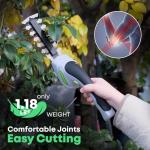 2-in-1 Cordless Hedge Trimmer, Handheld Hedge Trimmer & Cordless Grass Shear with 2.0Ah Rechargeable Battery and Type-C Cable – Electric Grass Trimmer for Garden, Yard, and Lawn