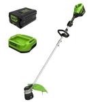 Greenworks 60V 16" Brushless Cordless String Trimmer - 65min Runtime for 2-Mile Fence Lines & Large Properties, 2X Quieter Than Gas, 2.5Ah Battery/Charger Included