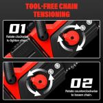 ALSO GO 16" Electric Cordless Chainsaw, 42V Battery Powered Chainsaw, Brushless Chain Saw with 2 x 3.0Ah Batteries Ideal for Wood/Tree Cutting and Pruning