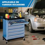 LARBANKE 7-Drawer Rolling Tool Chest with Lock&Keys and Swivel Casters,Tool Chest with Multi-Sizes Drawers and Multifunctional Countertop,Special Connect Rods for Connection with 5-Drawer Tool Cabinet