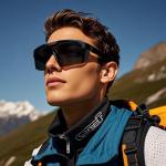 kimorn Polarized Sports Sunglasses for Men, Warp Around Goggles Sun Glasses with UV400 Protection for Driving Fishing (Black/Grey)