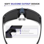 kimorn Polarized Sports Sunglasses for Men, Warp Around Goggles Sun Glasses with UV400 Protection for Driving Fishing (Black/Grey)