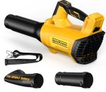 APEXPOWER Cordless Leaf Blower for DEWALT 20V Battery, 650CFM/160MPH, 26000RPM Brushless Leaf Blower Cordless w/Turbo & 4 Speed Modes, Lock-On Switch, Electric Leaf Blowers for Lawn Care, Wet Leaves