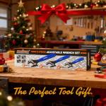 HORUSDY 3-Piece Adjustable Wrench Set (6/8/10 in), Wide Jaw Black Oxide Finish, Cr-V Steel, Metric & SAE Scales, Adjustable Spanner Set for Home Garage Workshop