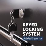 PrecisionAuto 4-Drawer Rolling Tool Chest, with Wheels and Lock, Portable Storage Organizer, Secure Toolbox with Key System, Mobile Cabinet for Workshop, Repair Shop, Warehouse, Black