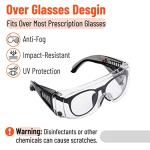 UNCO- Safety Goggles Over Glasses, Protective Goggles, Anti Fog, Work, Safety Glasses Over