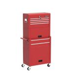 Goplus Tool Chest, 3-in-1 Rolling 6 Drawers Tool Cabinet with Detachable Top Toolbox, Middle Tool Storage, Universal Lockable Wheels, Protective Liner, Auto Lock, Metal Tool Box for Garage Workshop