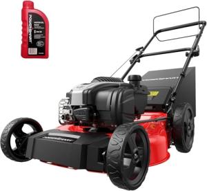 PowerSmart 21" B&S Engine 140cc Self-Propelled Lawn Mower – Durable Steel Deck, 6-Height Adjustments, 3-in-1 Mulching Versatility