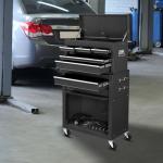 TUFFIOM 8-Drawer Rolling Tool Chest w/Lock, Tool Storage Cabinet w/Wheels, Detachable Top, Drawers & Drawer Liners, Tool Organizer Box for Garage, Warehouse & Repair Shop