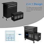 TUFFIOM 8-Drawer Rolling Tool Chest w/Lock, Tool Storage Cabinet w/Wheels, Detachable Top, Drawers & Drawer Liners, Tool Organizer Box for Garage, Warehouse & Repair Shop