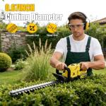 22'' Cordless Hedge Trimmer - 2x4.0AH Batteries & Charger, SK5 Dual-Action Blade Hedge Clippers Handheld, 180° Rotating Handle, 4.1Lbs Electric Hedge Trimmer for Yard/Garden