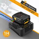 Leaf Blower Cordless with Battery and Charger - 20V Electric Cordless Blower with 3 Speed|100CFM|170MPH, 2.0Ah Lightweight Battery Powered Small Leaf Blower for Lawn Care, Patio, Dust, Blowing Leaves