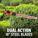 MAXLANDER Hedge Trimmer 18-Inch Cordless Pole Hedge Trimmer, 16-Feet Max Reach Hedge Trimmer with Extension Pole, Multi-Angle Adjustable, 2 x 2.0Ah Battery and Charger Included
