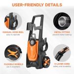 Giraffe Tools Electric Pressure Washer, 2400 PSI 2.3 GPM with 4 Quick-Connect Nozzles, 20FT Hose & Foam Cannon, Powerful Washer for Cars/Road/Driveways/Fences