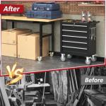 Kieperi 5-Drawers Rolling Tool Chest, Tool Chest with Wheels and Drawers, Rolling Box with Locking System, Tool Box with Wheels for Garage, Warehouse, Workshop (Black, 5 Drawers)