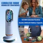 LET'S RESIN 4-in-1 Electric Resin Sanders and Polisher, 2000mAh*2 Large Battery Capacity, Powerful 3-Speed, LCD Display, Compact and Lightweight for Resin Grinding, Glass, Metal, Jade,etc