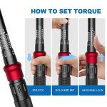 SUERCUP 3/8-Inch Drive Click Torque Wrench - 5-45 Ft-Lb/6.8-61Nm, Dual-Direction Adjustable 72 Tooth Click Torque Wrench for Bike, Motorcycle and Car Repair