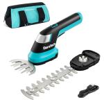 DURATECH Cordless Hedge Trimmer, 7.2V 2-in-1 Handheld Rechargeable Grass Trimmer & Hedge Shears with USB Type-C Cable, Built-in Li-ion Battery, Electric Shrub & Grass Shears for Garden, Yard and Lawn