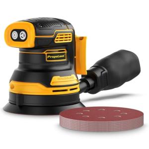 Random Orbital Sander for Dewalt 20V Battery, 5" Palm Cordless Sander with 10pcs Sandpaper, 3 Variable Speeds, Dust Collector for Woodworking Polishing Sanding(Battery Not Included)