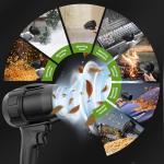 Toieue Leaf Blower Cordless with Battery, Turbo Jet Blower, 55000RPM Handheld Leaf Blower 2 X 4.0Ah Batteries for Lawn Care, Patio, Blowing Leaves, Snow Blowing (Black-001)