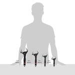 Amazon Basics 4-Piece Wide Jaw Adjustable Wrench Set with Soft Grip, Includes: 6-inch (150mm), 8-inch (200mm), 10-inch (250mm), 12-inch (300mm)