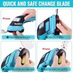 DURATECH Cordless Hedge Trimmer, 7.2V 2-in-1 Handheld Rechargeable Grass Trimmer & Hedge Shears with USB Type-C Cable, Built-in Li-ion Battery, Electric Shrub & Grass Shears for Garden, Yard and Lawn