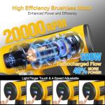 Cordless Pressure Washer with Faucet & Garden Hose Connector, 5.0Ah Battery, 2000PSI MAX Portable Pressure Washer with Brushless Motor, 4 Speed Adjustment LCD Touch Screen, 6-in-1 Nozzle