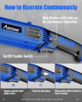 AVID POWER Angle Grinder 4-1/2 Inch 8.0 Amp 1000W Electric Grinder Tool 7-Variable-Speed Metal Grinder, 11,500 RPM, Paddle Switch with Lock-on Button, Cutting & Grinding Wheels and Side Handle - Blue