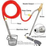 Pressure Washer Sandblasting Kit, 5000 PSI Wet Sandblaster Attachment, Power Washer Sandblasting with Replacement Ceramics Nozzle, 1/4 Inch Quick Disconnect Sandblasting Kit