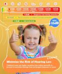 PROHEAR 032 Kids Ear Protection – Ear Muffs for Noise Reduction, 25NRR Noise Cancelling Headphones for Toddlers, Autism, Sensory Use, Hearing Protection – Orange