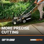 WORX Nitro 16" Cordless Lawn Mower, 2 in 1 Electric Mower with with Brushless Motor, Lightweight Push Lawn Mower for 1/4 Acre, 2 Batteries & Charger Included, WG737