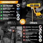 Cordless Pressure Washer with Faucet & Garden Hose Connector, 5.0Ah Battery, 2000PSI MAX Portable Pressure Washer with Brushless Motor, 4 Speed Adjustment LCD Touch Screen, 6-in-1 Nozzle