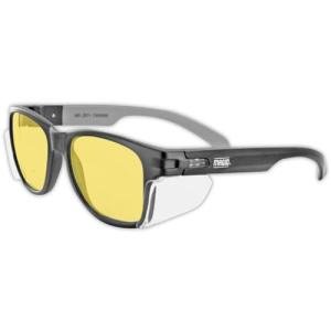 MAGID Y50 Safety Glasses, ANSI Z87.1, Anti-Fog UV Protection, Amber Lens, Side Shields, Black Frame, 1 Pair, Y50BKAFA