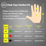 Donfri 3 Pairs A9 Cut Resistant Work Gloves for Men, Safety Gloves for Men Touchscreen with Reinforced Thumb, ANSI Cut Level 9 Protection Flexible for Metal Glass Wood Construction Fishing, L