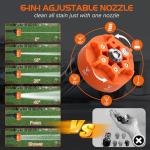 Cordless Pressure Washer Electric Battery Powered, Portable Car Pressure Washer Handheld with 6-in-1 Nozzle,17FT Drain Hose,Power Cleaner for Patio Floor Fence Deck Indoor