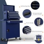 Granper 5-Drawer High Capacity Rolling Tool Box, Removable Cabinet Storage Tool Chest with Wheels and Drawers, Detachable Toolbox with Lock for Mechanics Garage Workshop and Tool Room (Blue)