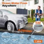 Cordless Pressure Washer Electric Battery Powered, Portable Car Pressure Washer Handheld with 6-in-1 Nozzle,17FT Drain Hose,Power Cleaner for Patio Floor Fence Deck Indoor