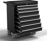 OAKANDO 7-Drawer Metal Rolling Tool Chest with Wheels,Tool Storage Cabinet with Locking System，Toolbox with Wheels for Garage,Workshop, Repair Shop(Black, 7-Drawer)