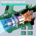 KIMO Cordless Leaf Blower with Battery and Charger, 750CFM 220MPH, 4 Speeds w/Turbo Mode, Brushless Motor, 3 Extended Tube, 2x4.0Ah Battery Powered Leaf Blowers for Lawn Care Patio Cleaning Wet Leaves