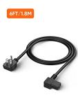 CableCreation 6 Feet 18 AWG Universal Power Cord for NEMA 5-15P Angle Type to IEC320 C13 Angle Type Cable, 1.8M / Black