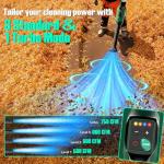 KIMO Cordless Leaf Blower with Battery and Charger, 750CFM 220MPH, 4 Speeds w/Turbo Mode, Brushless Motor, 3 Extended Tube, 2x4.0Ah Battery Powered Leaf Blowers for Lawn Care Patio Cleaning Wet Leaves