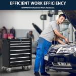 OAKANDO 7-Drawer Metal Rolling Tool Chest with Wheels,Tool Storage Cabinet with Locking System，Toolbox with Wheels for Garage,Workshop, Repair Shop(Black, 7-Drawer)