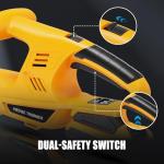 Houselife Cordless Hedge Trimmer Compatible with Dewalt 20V MAX Battery(Tool Only), 18'' Electric Hedge Trimmers Cordless, Lightweight Battery Powered Bush Trimmer for Yard, Garden