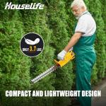 Houselife Cordless Hedge Trimmer Compatible with Dewalt 20V MAX Battery(Tool Only), 18'' Electric Hedge Trimmers Cordless, Lightweight Battery Powered Bush Trimmer for Yard, Garden