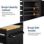 Garvee 60 in Rolling Tool Chest with 10 Drawers & Pegboard, Mobile Garage Tool Cabinet with Locks & Charging Station, Heavy Duty Workbench for Workshop, Black